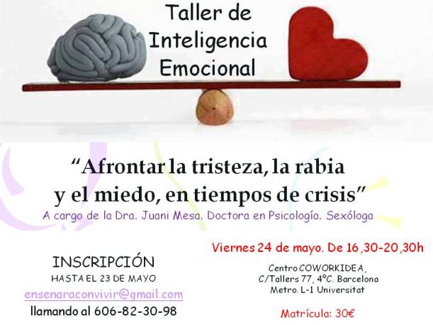 Taller   con Juani Mesa. Afrontar la tristeza la rabia y el miedo en tiempos de crisis